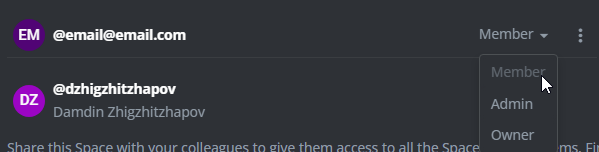 select a role
